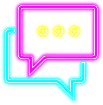 Neon Chat Icon , Neon Message